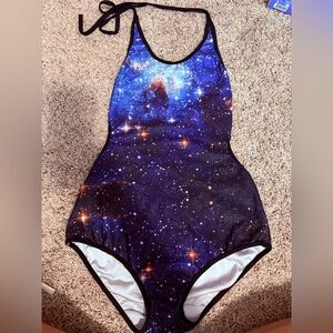 Galaxy Print One-Piece Body Suit